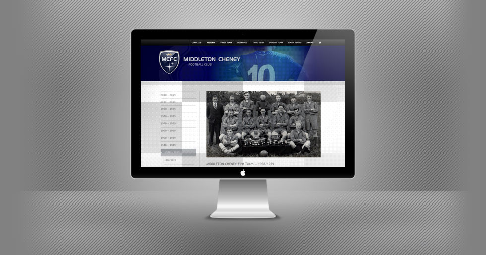 Middleton Cheney FC Website Design