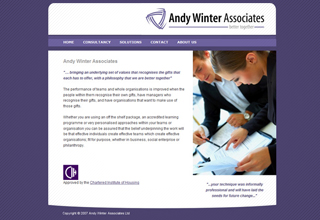 Andy Winter Associates Website Design