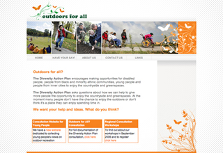 Outdoors for All Website Design
